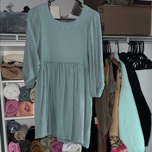 Free People Free People Beach Mini Dress Baby Blue Size: XS
